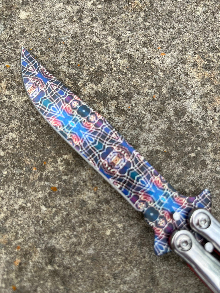 Heavy Duty Balisong Butterfly Knife- Limited Edition Decorative Blade - AnyTime Blades