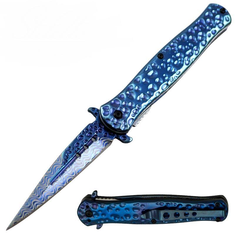 8.5" Spring Assisted Stiletto Style Pocket Knife - AnyTime Blades