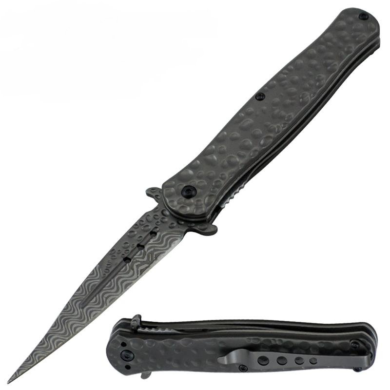 8.5" Spring Assisted Stiletto Style Pocket Knife - AnyTime Blades