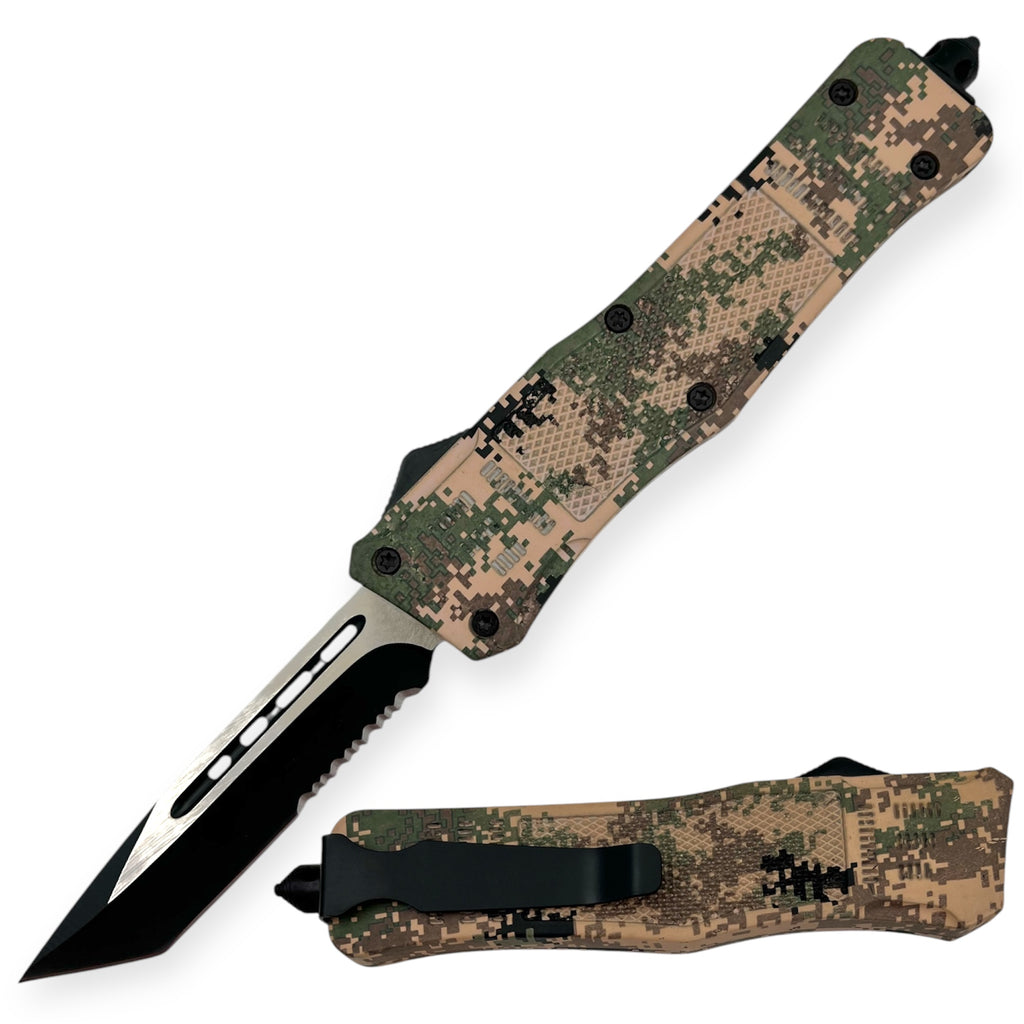 Camo OTF pocket knife