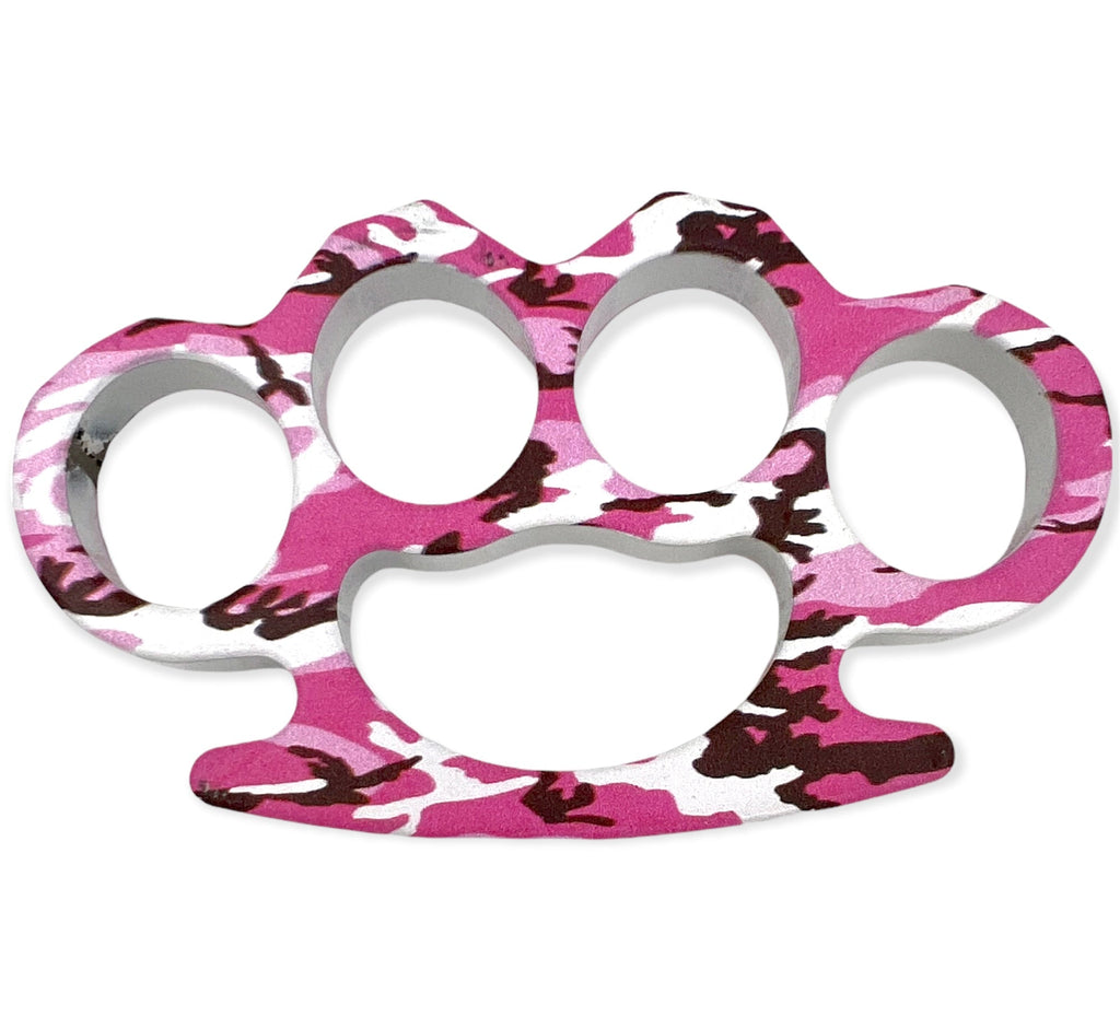 Heavy Duty Solid Steel Knuckle Duster Brass Knuckle - Camo - AnyTime Blades