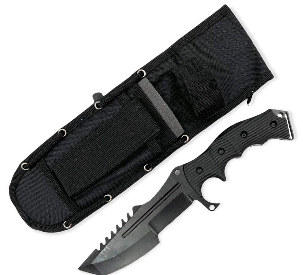 11" Rambo Style Tanto Blade Machete Knife with Case - AnyTime Blades