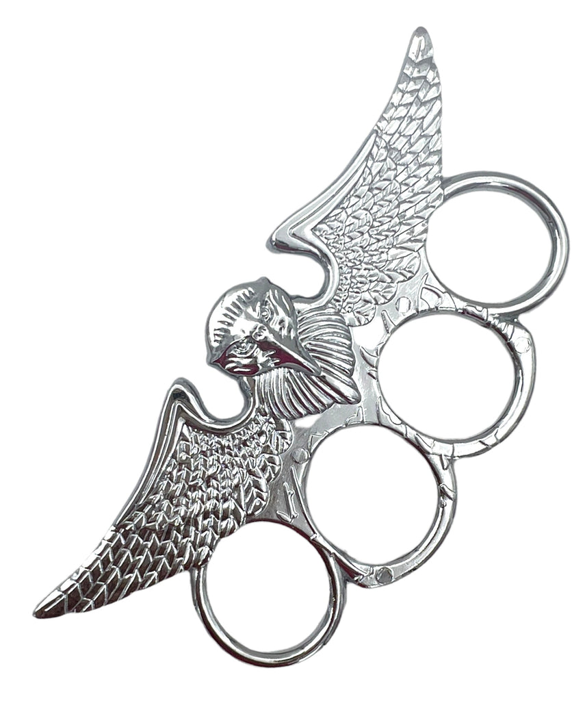 Eagle-themed brass knuckles made from the highest quality materials, offering both style and functionality. Get the best self defense items at Anytime Blades 