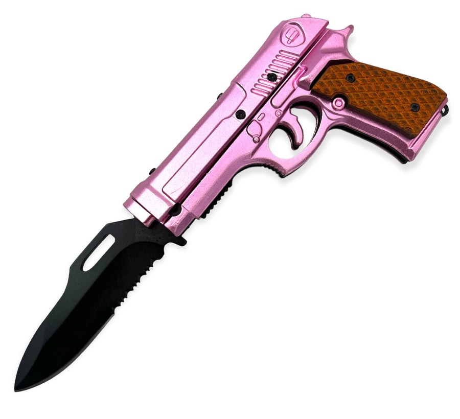 8"Cock and Lock Pistol/Gun Pocket Knife - AnyTime Blades