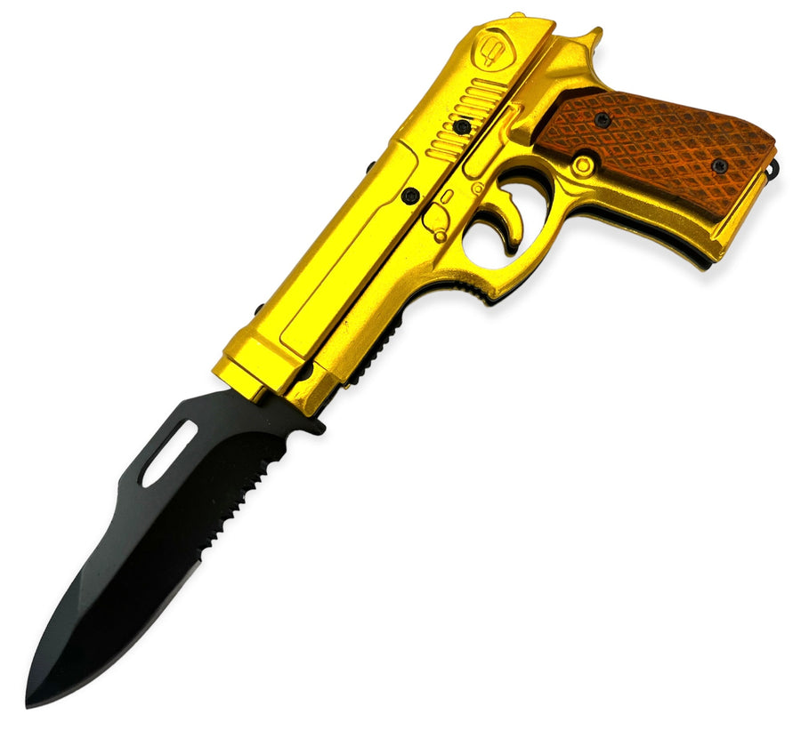 8"Cock and Lock Pistol/Gun Pocket Knife - AnyTime Blades