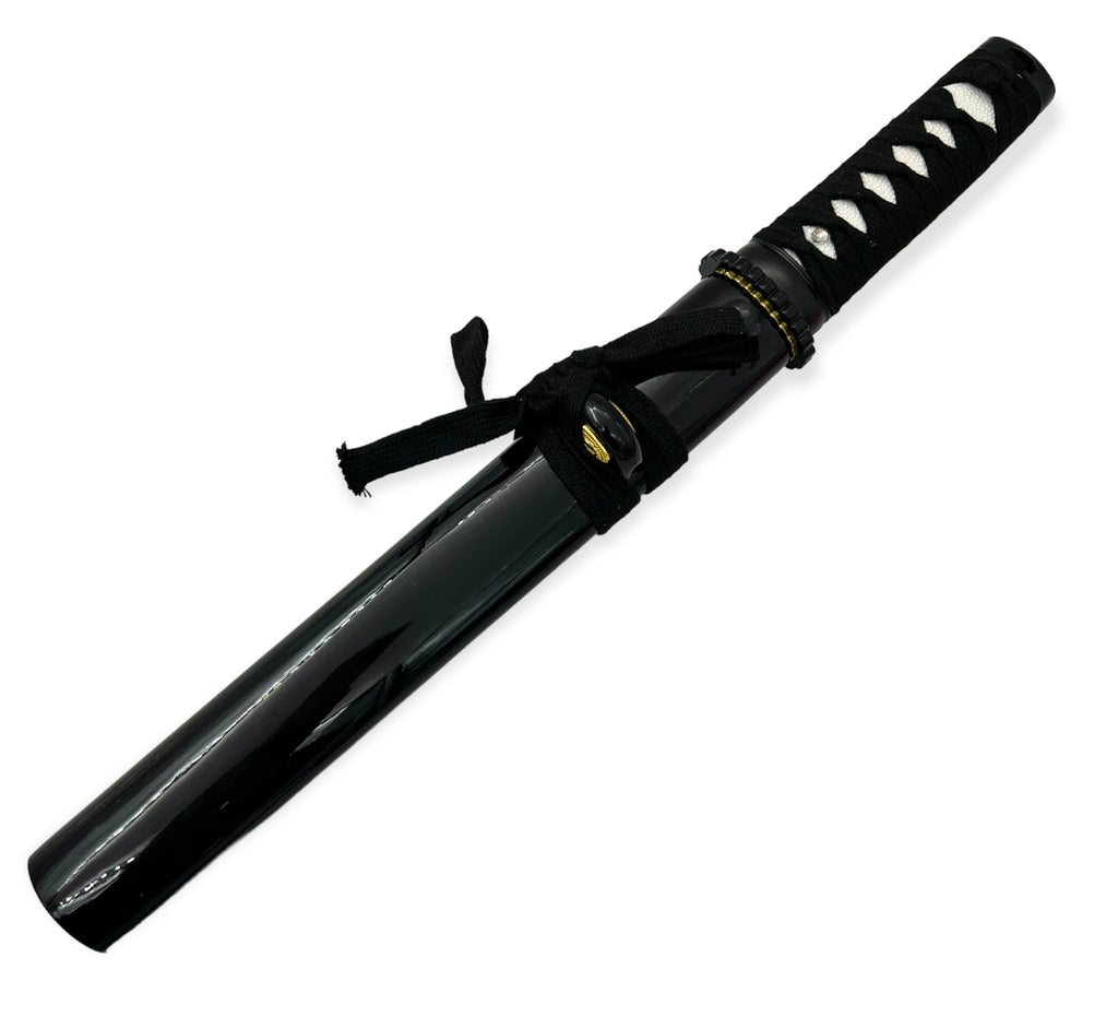 BLACK Full Tang Tanto Sword W/Case - AnyTime Blades