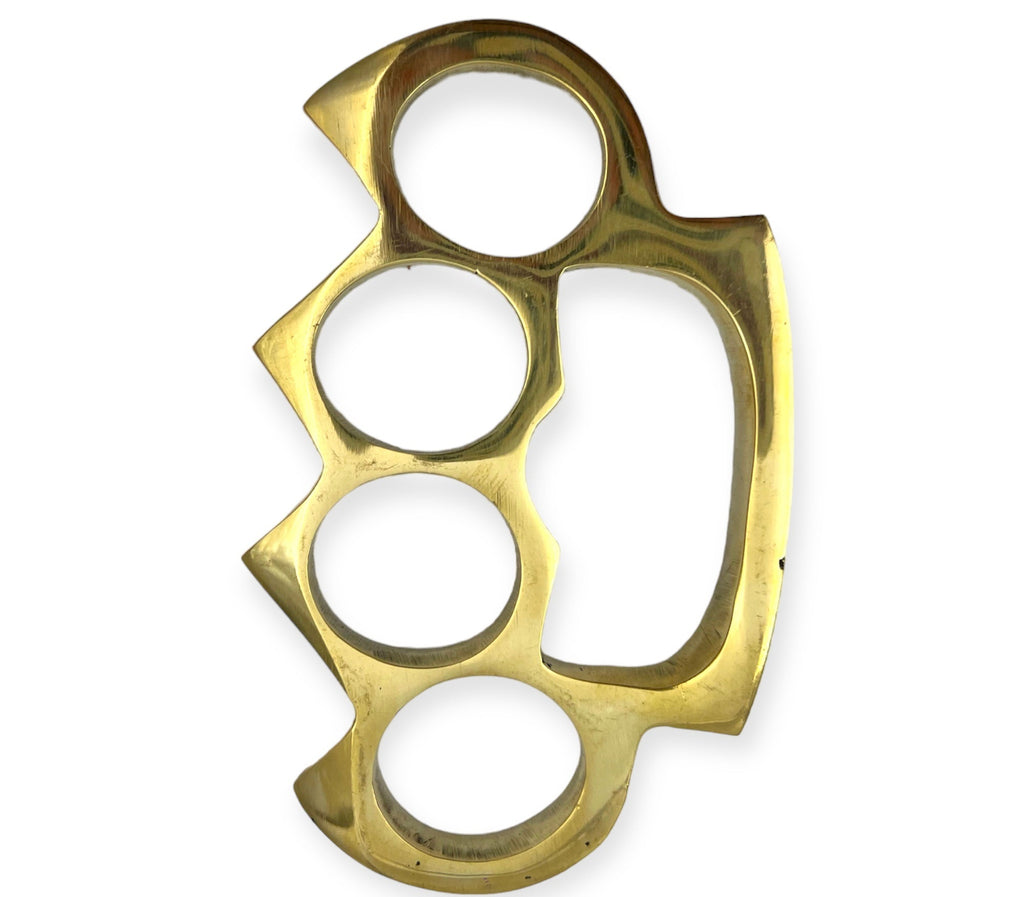 Solid Heavy 4 Finger Brass Knucks - AnyTime Blades