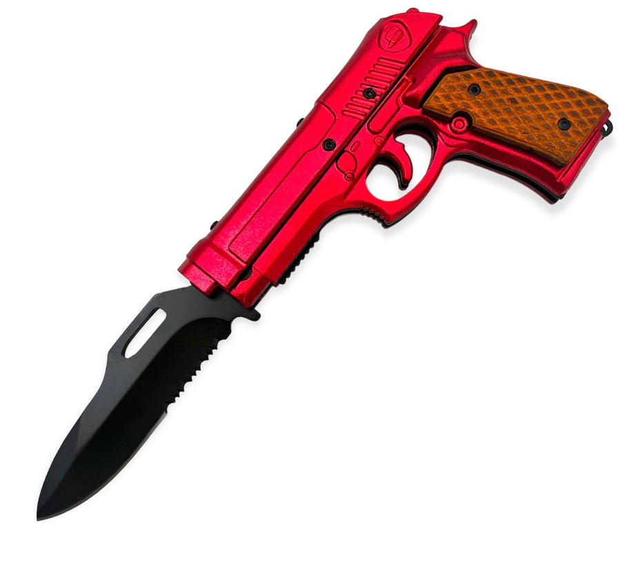 8"Cock and Lock Pistol/Gun Pocket Knife - AnyTime Blades