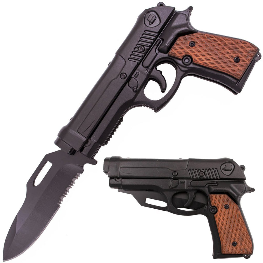 8"Cock and Lock Pistol/Gun Pocket Knife - AnyTime Blades