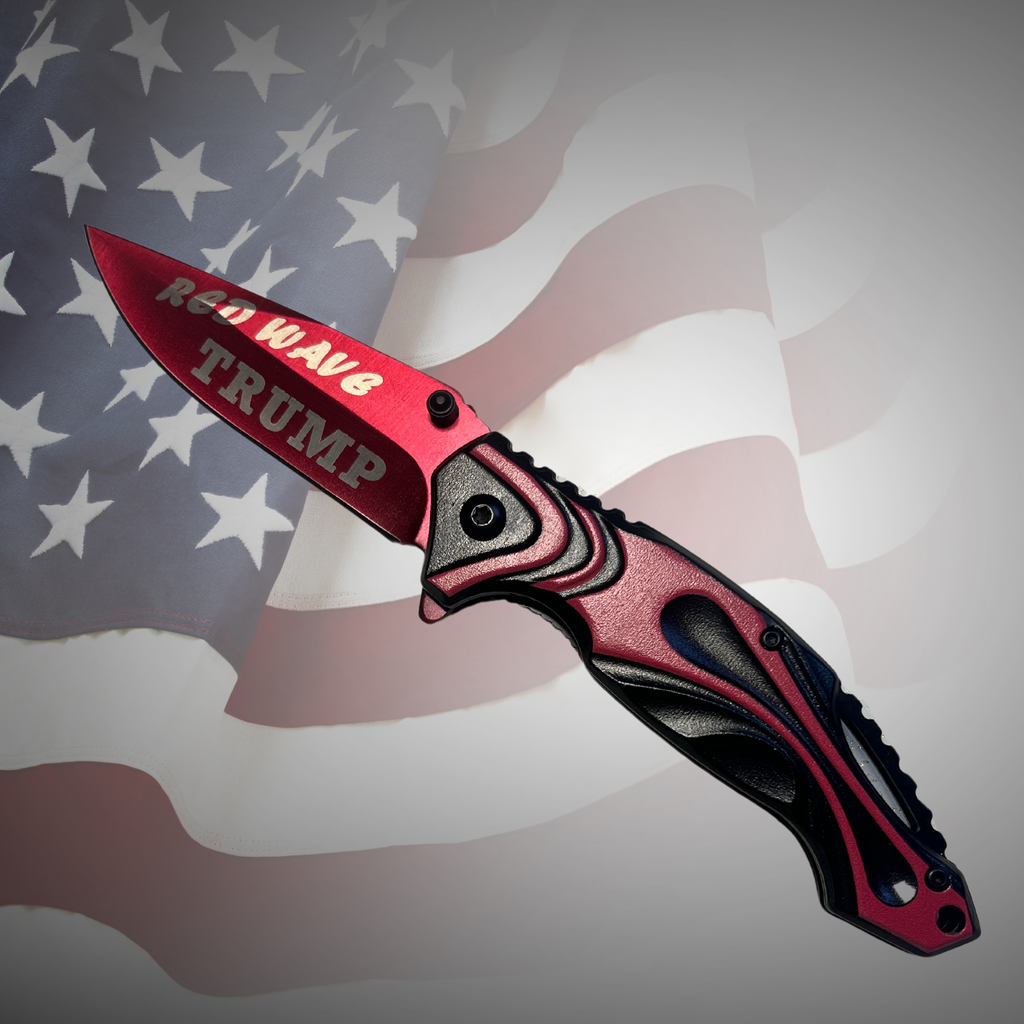 Trump Red Wave Pocket Knife 