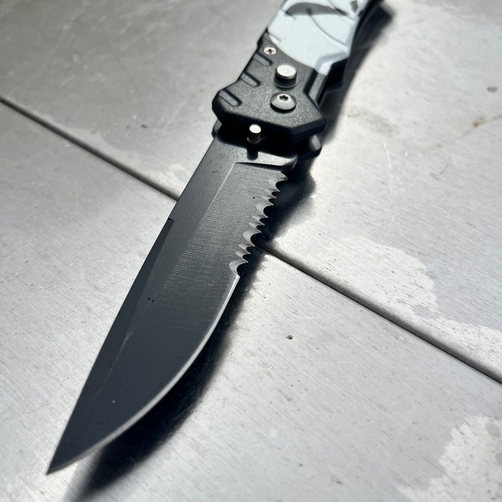 Skull Punisher Switchblade knife
