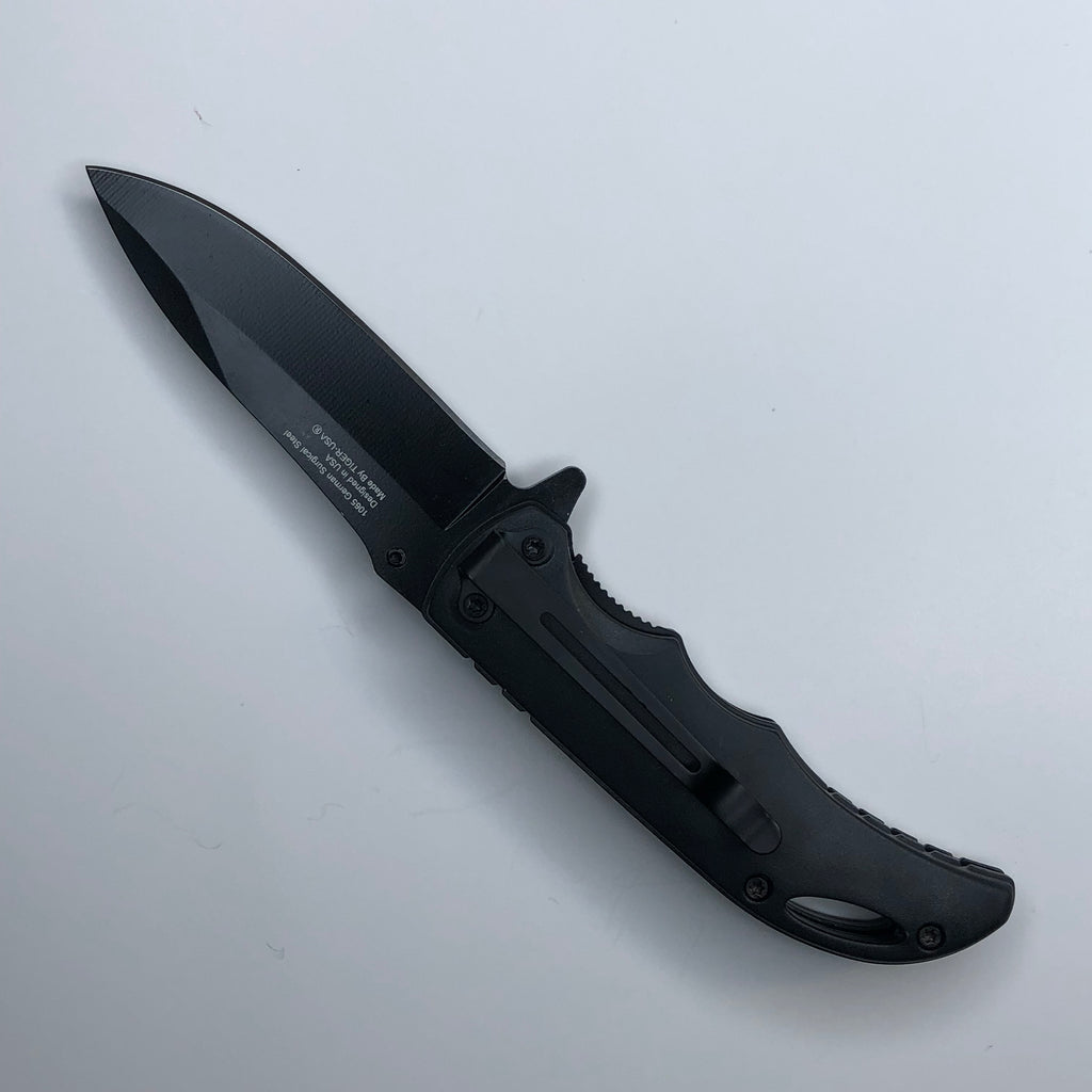 back of rasta knife black