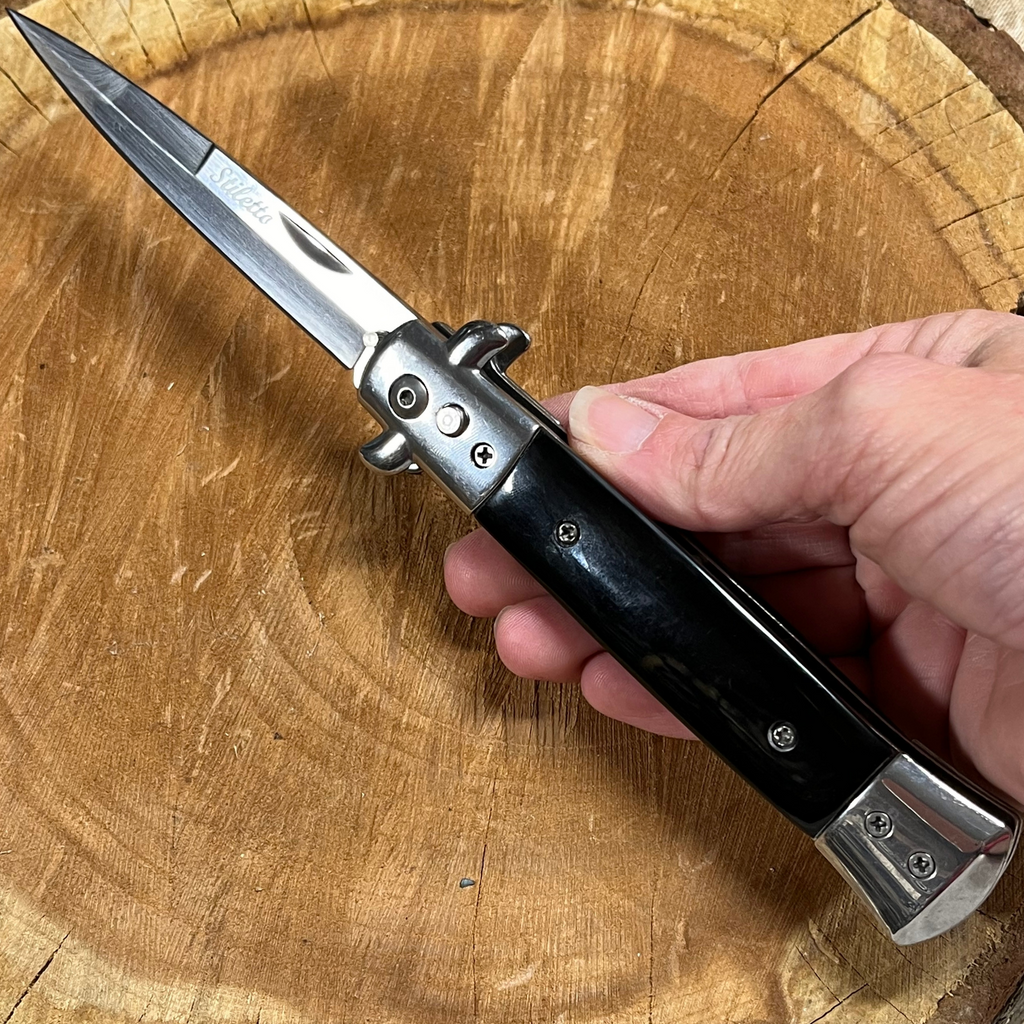 Black Switchblade , push button knife