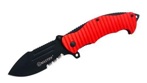8.25" MASTIFF Assisted Opening Rescue Pocket Knife with Half Serrated Blade- Multiple Colors to Choose From - AnyTime Blades