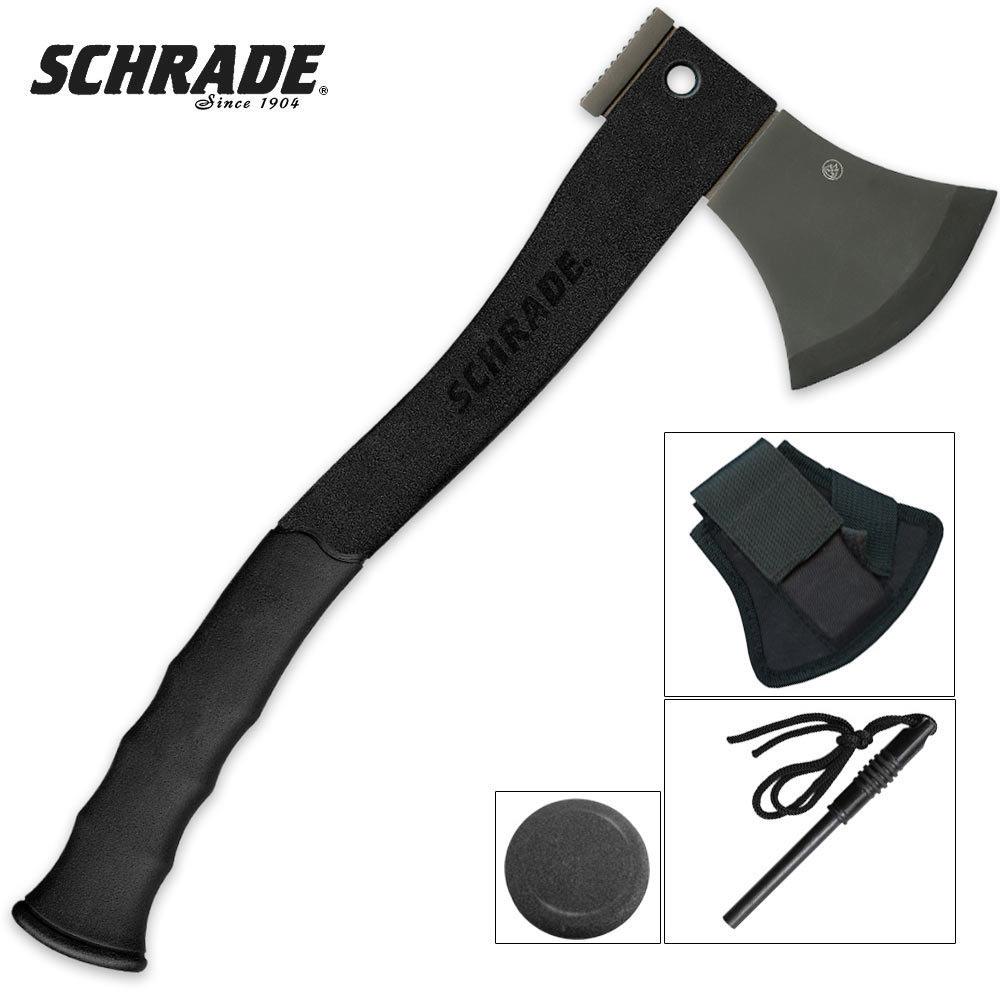 Schrade Black Titanium Survival Axe - AnyTime Blades