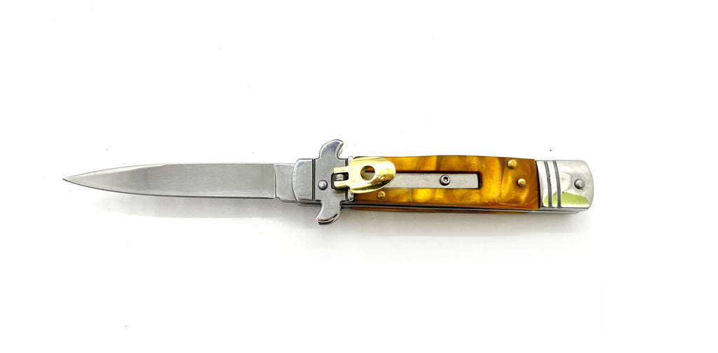 7.5" Gold Pearl Automatic Knife - AnyTime Blades
