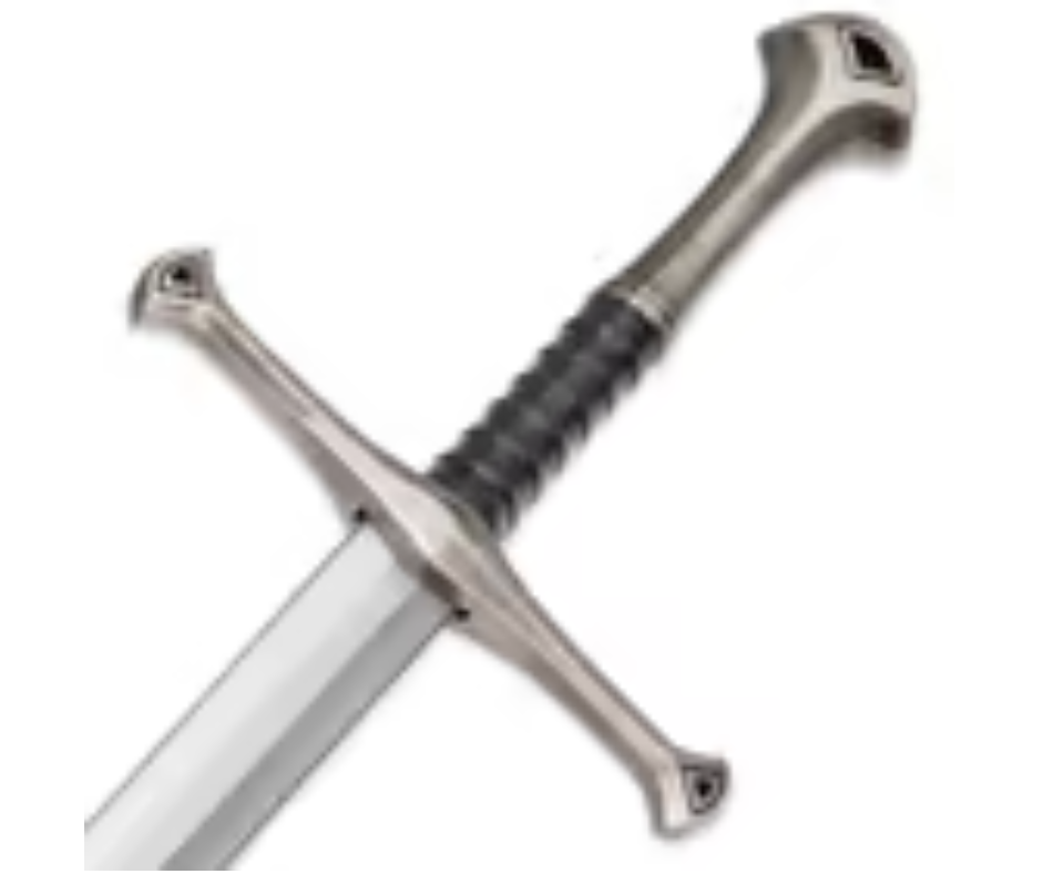 Warrior Short Broadsword With Black Sheath - Double-Edged Sharp Blade - 22 1/2” Length - AnyTime Blades