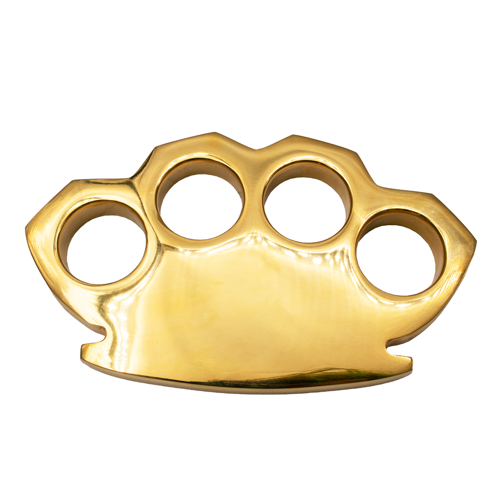 2.25 Pound EXTRA LARGE Heavy Duty Brass Knuckle Duster Paper Weight - AnyTime Blades