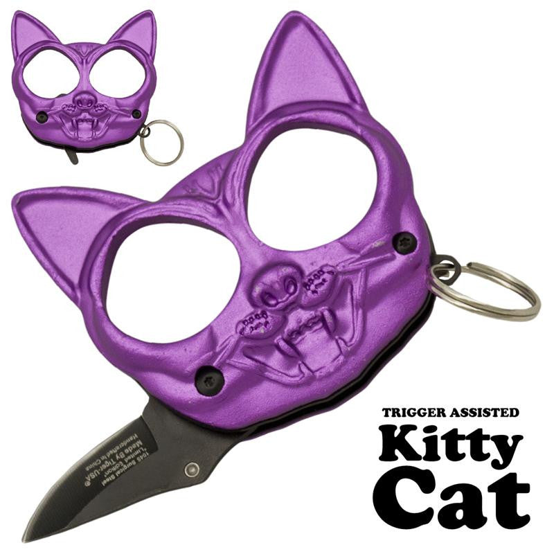 Black Cat Public Safety Jabber and Knife Purple - AnyTime Blades