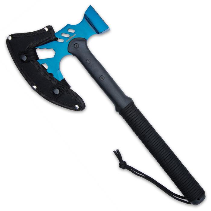 Ridge Runner Blue Tactical Multi-Tool Hammer And Axe With Sheath - AnyTime Blades