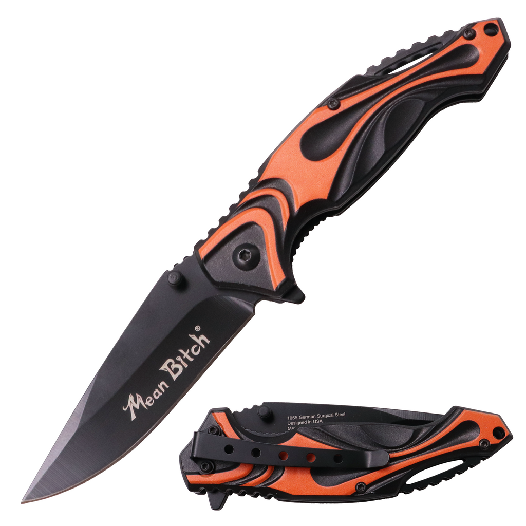 SERIES 4 Mean Bitch Spring Assisted Pocket Knife Available in 13 Colors - AnyTime Blades