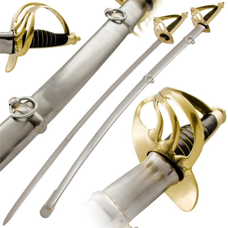 War Razor Sword Defend the Union! Civil War US Trooper Sword - Razor Sharp, Real Brass ...