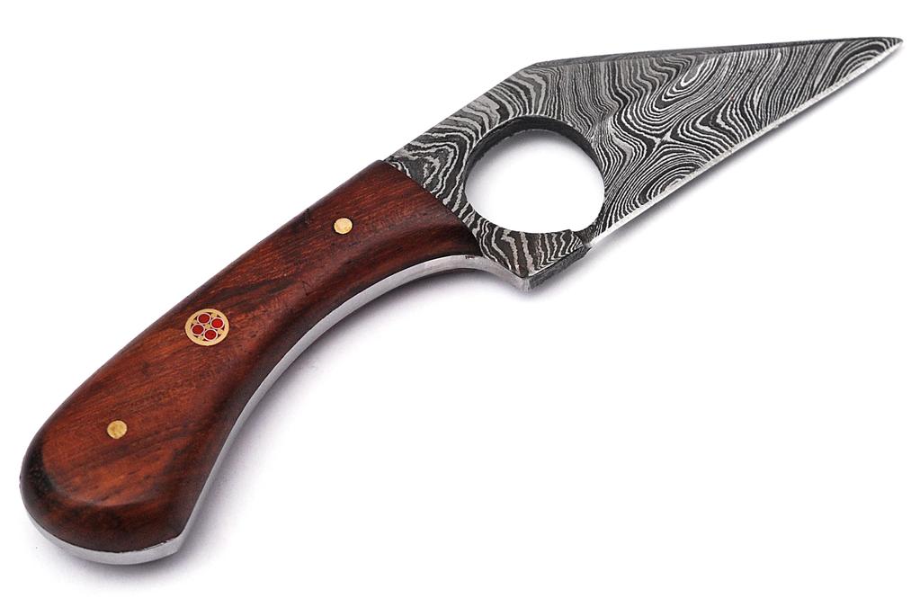 Full Tang Damascus Steel Hunting Knife W/ Sheath - AnyTime Blades