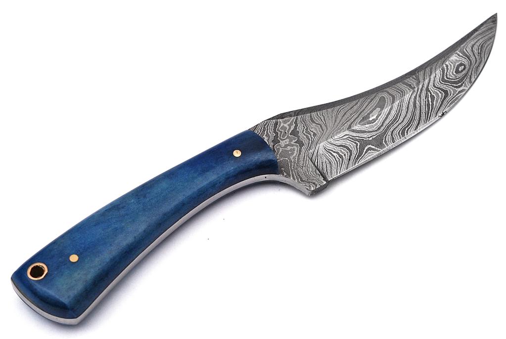 Full Tang Drop Point Damascus Steel Fixed Blade Hunting Knife W/ Sheath - AnyTime Blades
