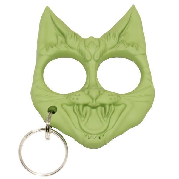 Cute Green Self Defense Cat Keychain - AnyTime Blades