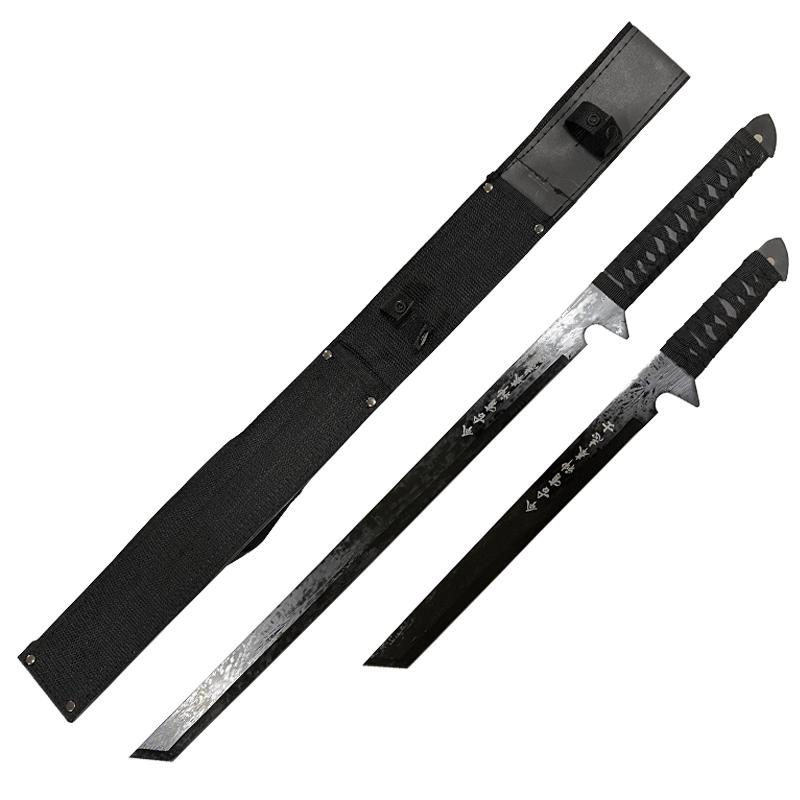 Two Piece Battle Sword Dual Dueler - Black - AnyTime Blades