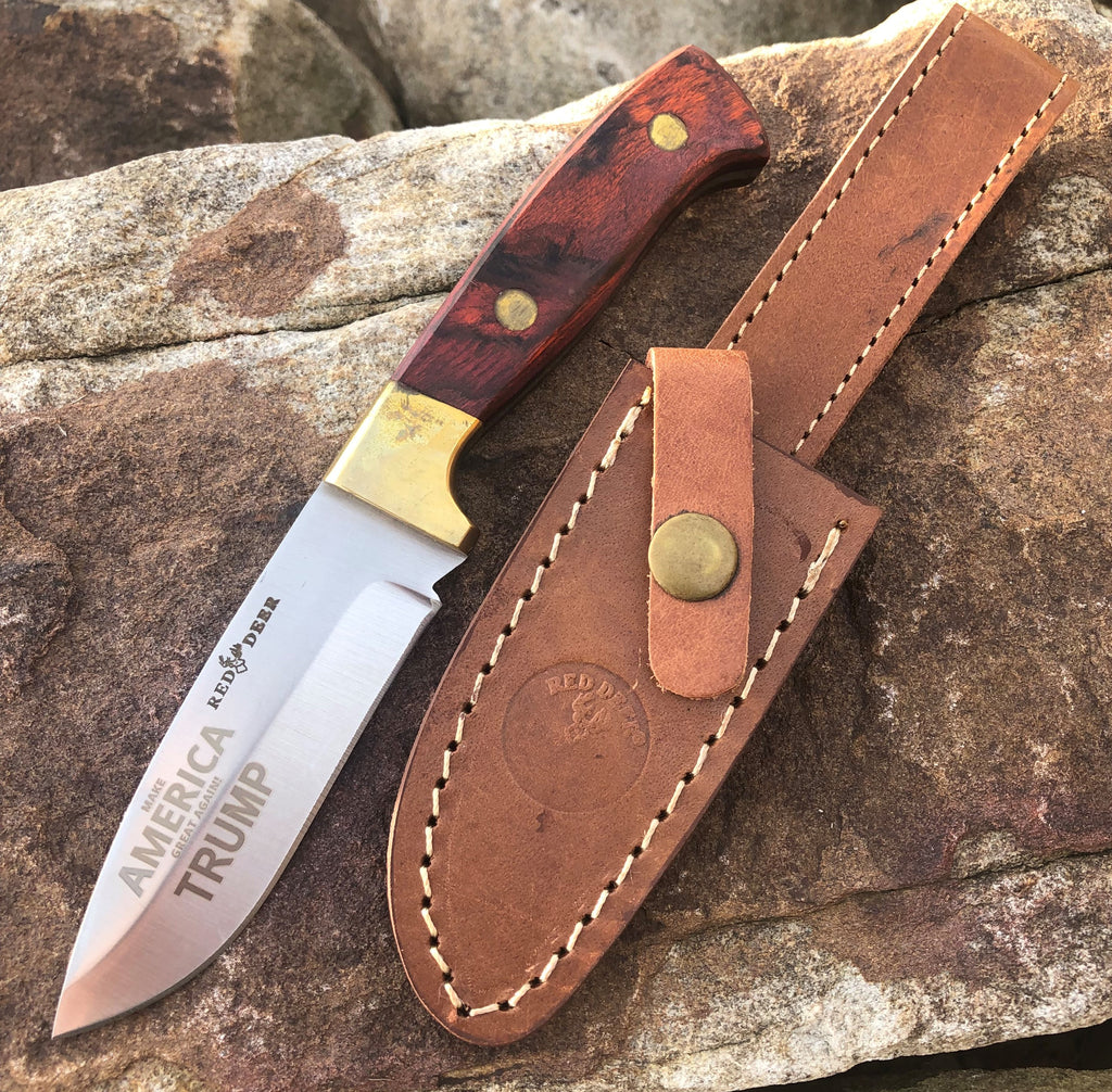 Trump "Keep America Great 2020" 8.5" Hunting Knife - AnyTime Blades