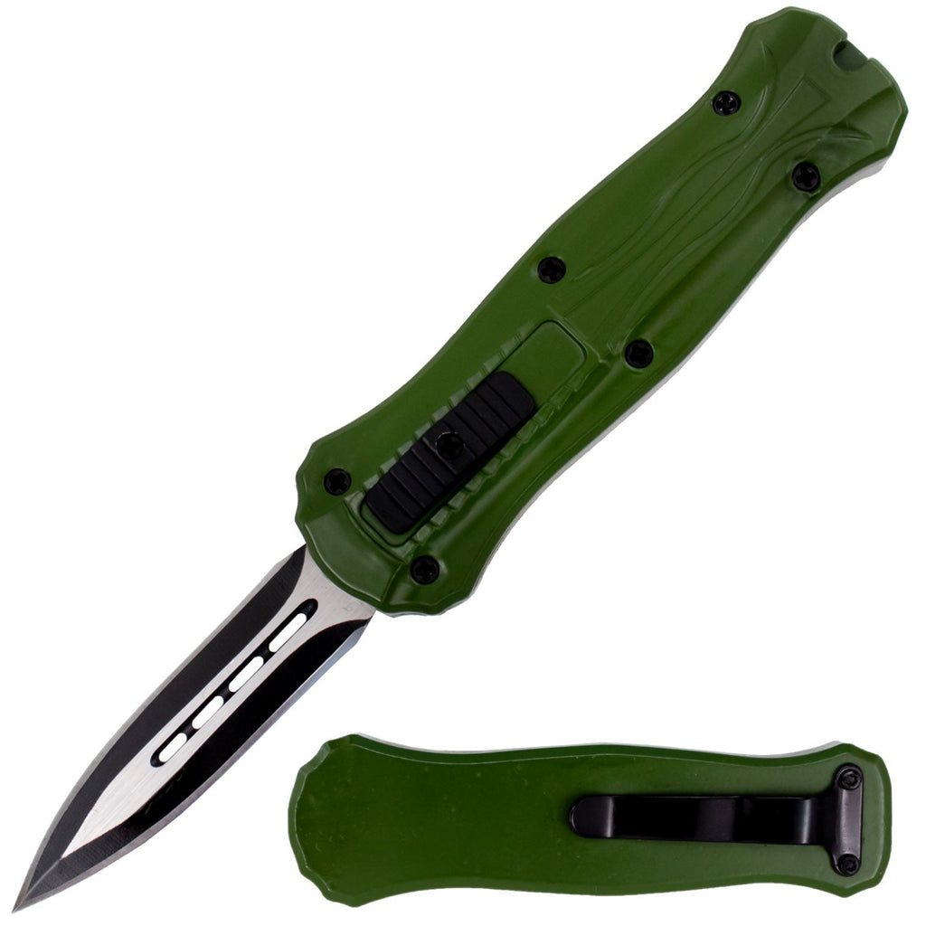 Miniature OTF Automatic Knife Green - AnyTime Blades