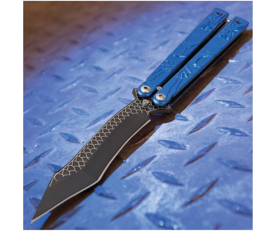 Blue Dragon Balisong Butterfly Knife - AnyTime Blades