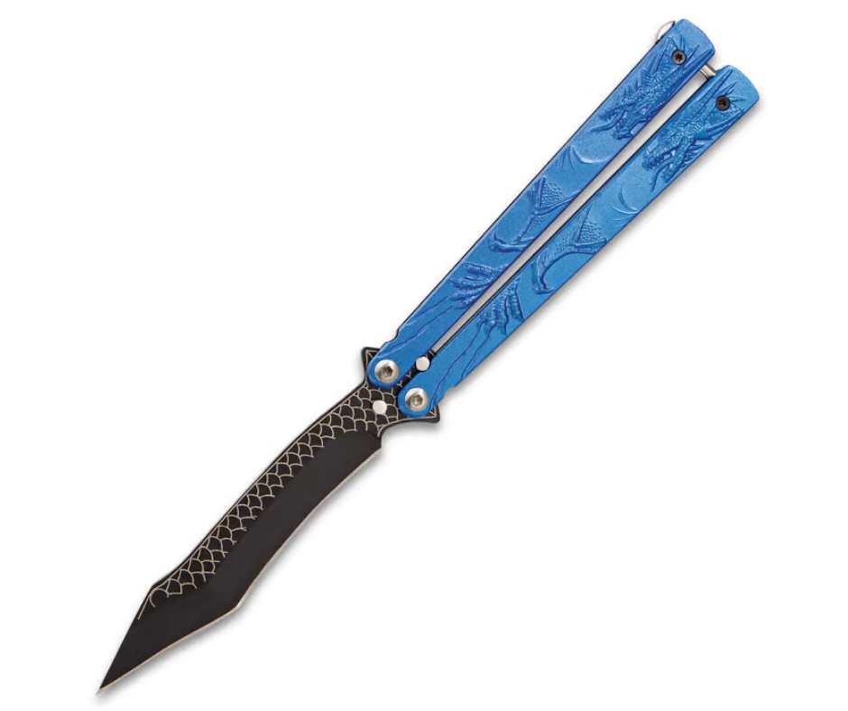 Blue Dragon Balisong Butterfly Knife - AnyTime Blades