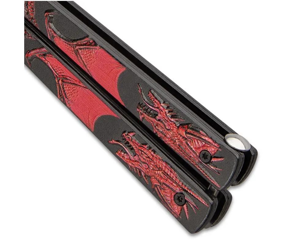 Crimson Dragon Balisong Butterfly Knife - AnyTime Blades