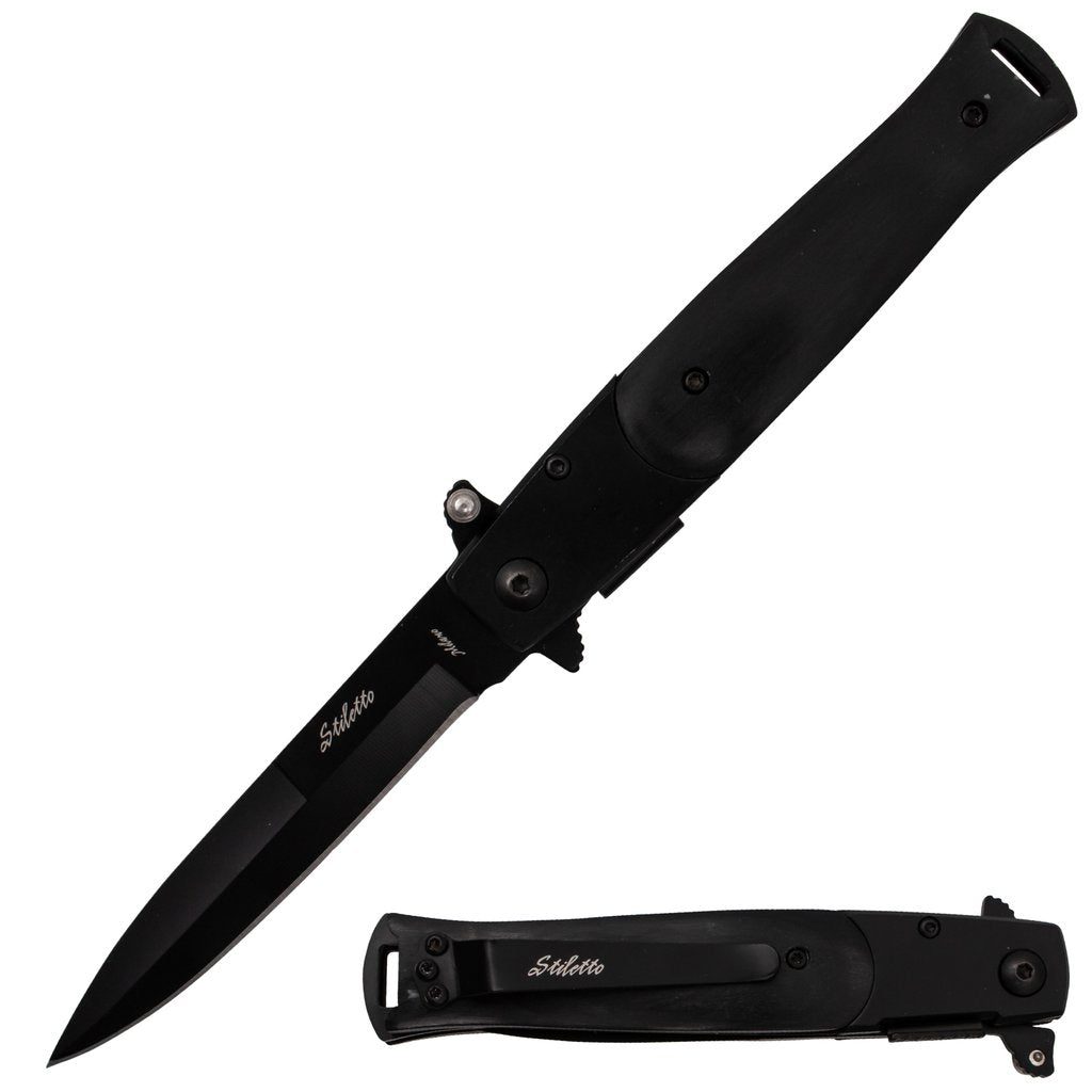 9" Stiletto Spring Assisted Folding Knife - Available in 9 Colors!!!! - AnyTime Blades