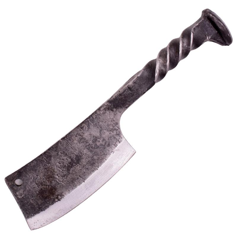 8.5" CARBON STEEL RAILROAD SPIKE CLEAVER - AnyTime Blades