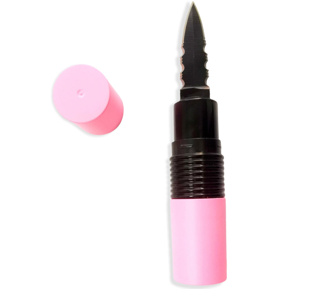 4.5 Inch Pucker-Up Lipstick Hidden Knife Light Pink - AnyTime Blades