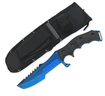 11" Rambo Style Tanto Blade Machete Knife with Case - AnyTime Blades