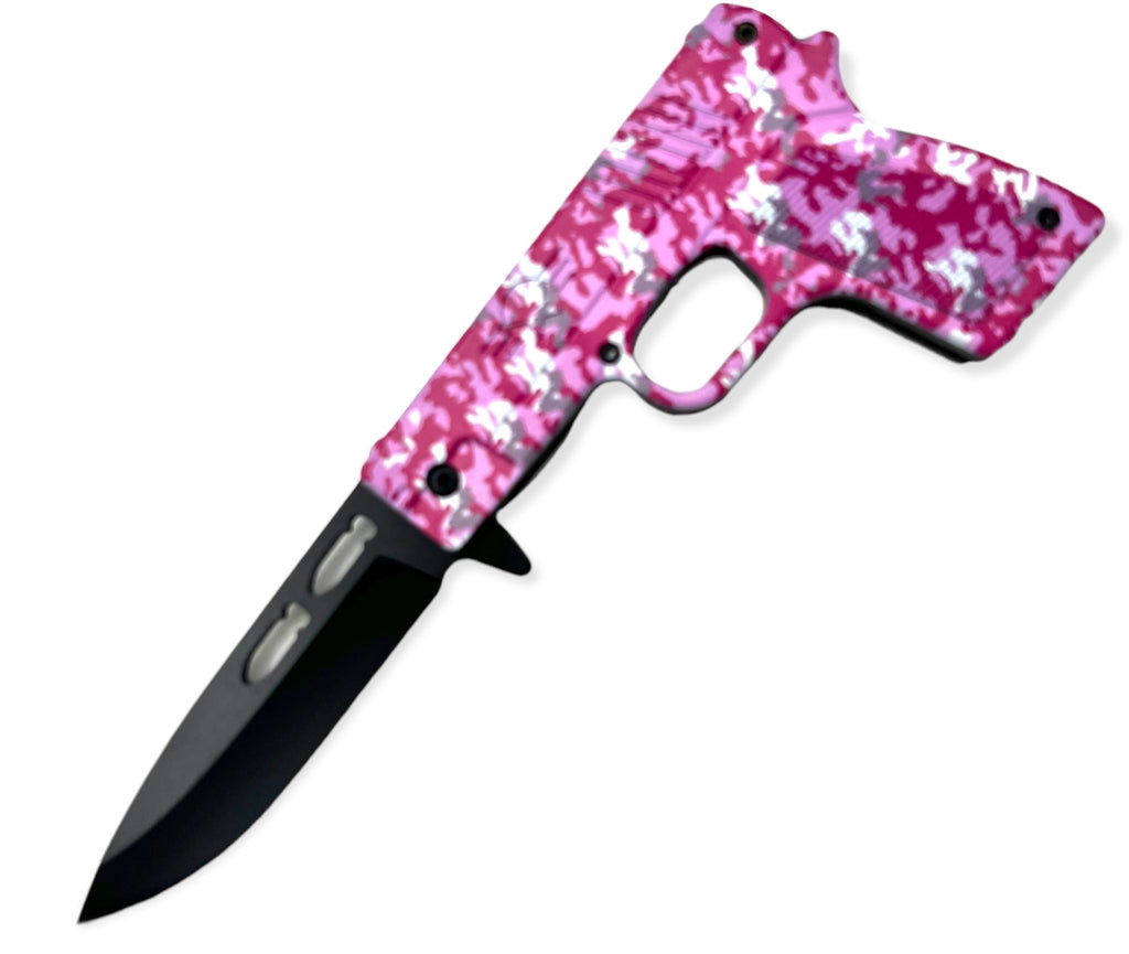 Spring Assisted Pistol Knife - AnyTime Blades