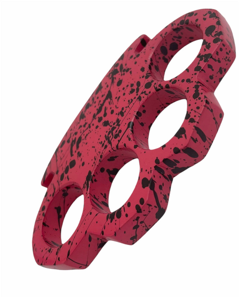 Brass Knuckles Camo Paint Splatter PINK AND BLACK - AnyTime Blades