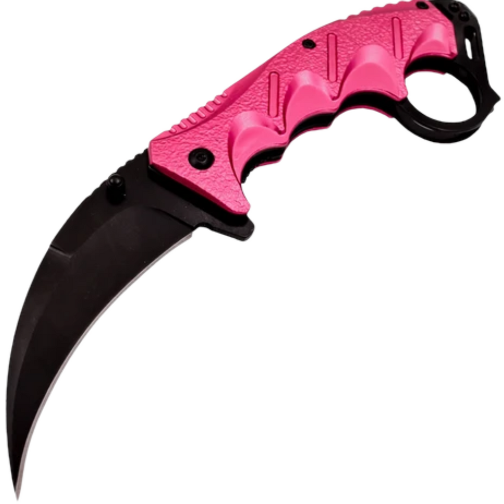 Pink Folding Camping Outdoor Pocket Knife - AnyTime Blades