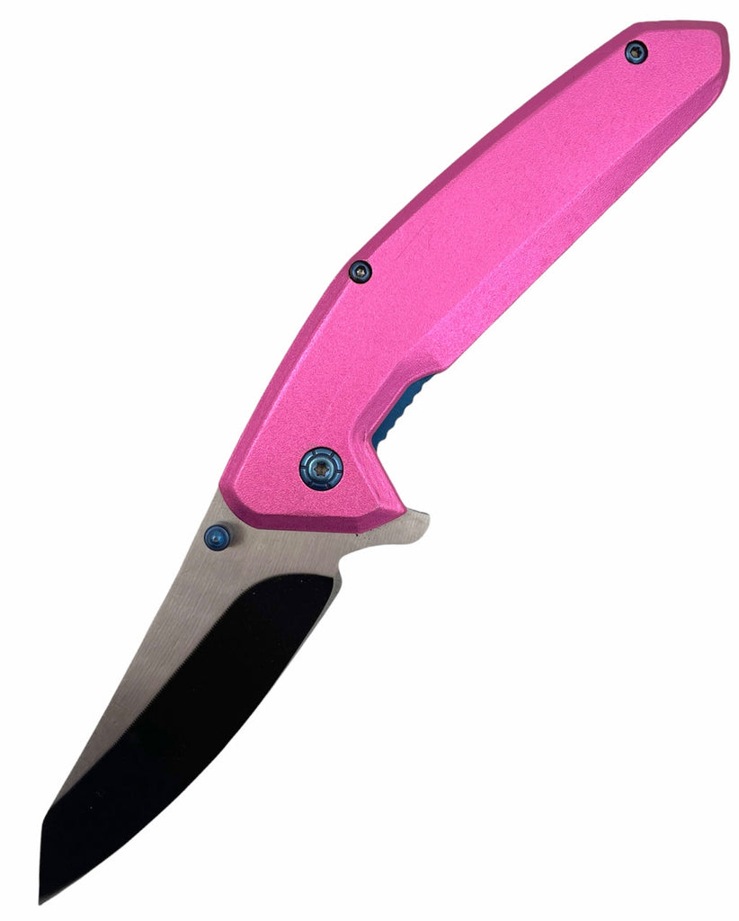 8" Spring Assisted Folding Tanto Blade Cleaver Pocket Knife - AnyTime Blades