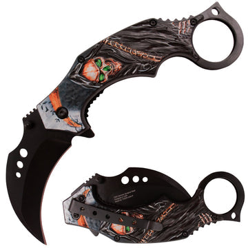 7.5" Spring Assisted Opening Folding Karambit Reaper Series - AnyTime Blades