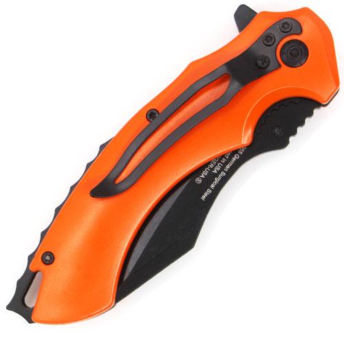 G. Sears Style Blade Spring Assisted Knife - Orange - AnyTime Blades