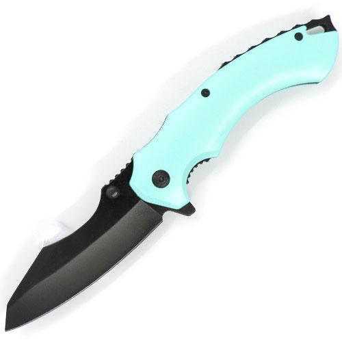 G. Sears Style Blade Spring Assisted Knife - Teal - AnyTime Blades