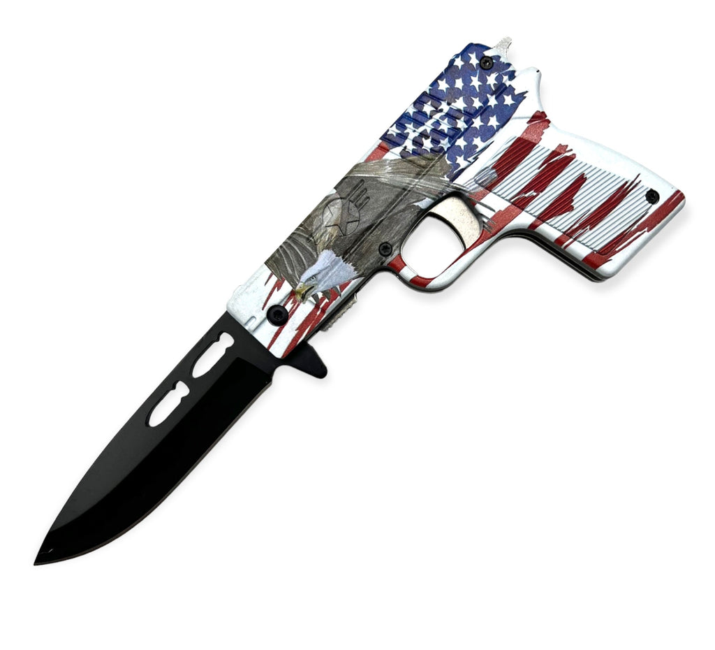 American Flag Pistol Knife - AnyTime Blades