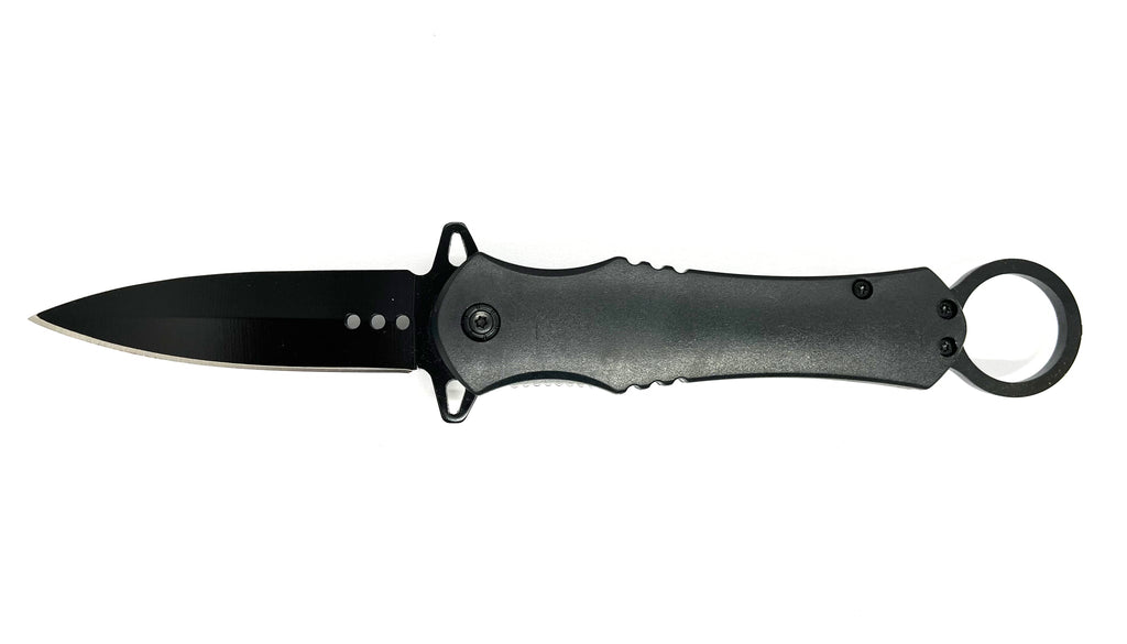 Black Stiletto Pocket Knife