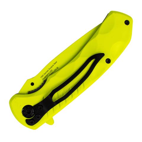 Tiger USA Yellow Rescue Knife with Liner Lock - AnyTime Blades