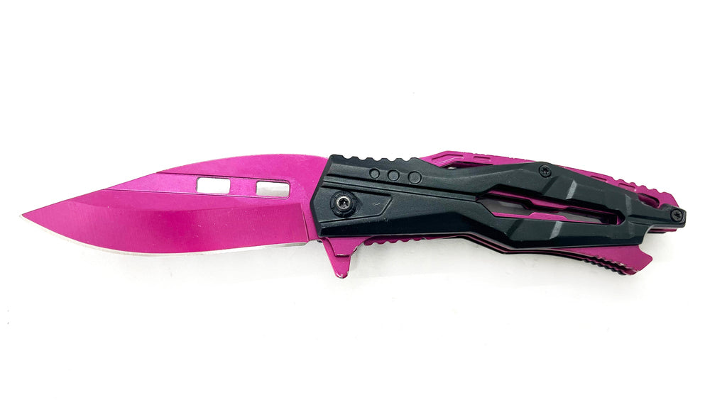 7" Pink Spring Assisted Pocket Knife - AnyTime Blades